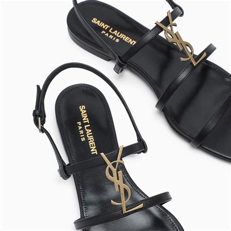 ysl cassandra sandals flat|saint laurent cassandra flat sandals.